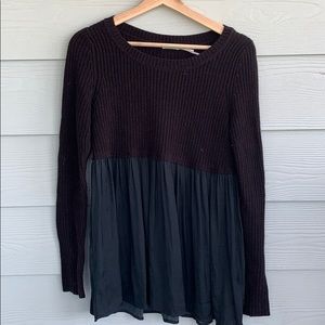 Kimchi Blue Black peplum sweater | size S